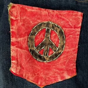 Hand Embellished Curve Appeal Hippie Jeans—Size 12 Petite